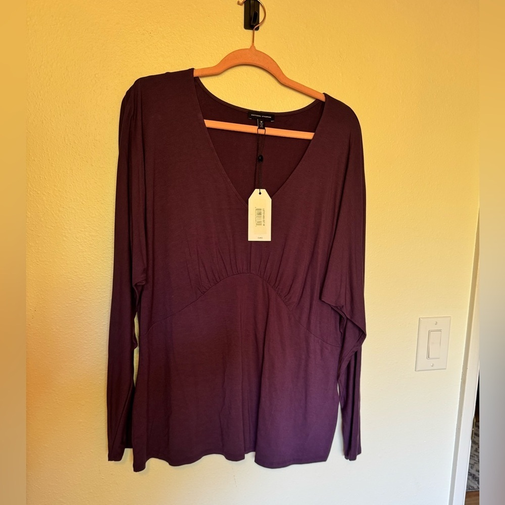 NEW Universal Standard Elea Liquid Jersey Top Purple Size 18/20 Medium 2X NWT